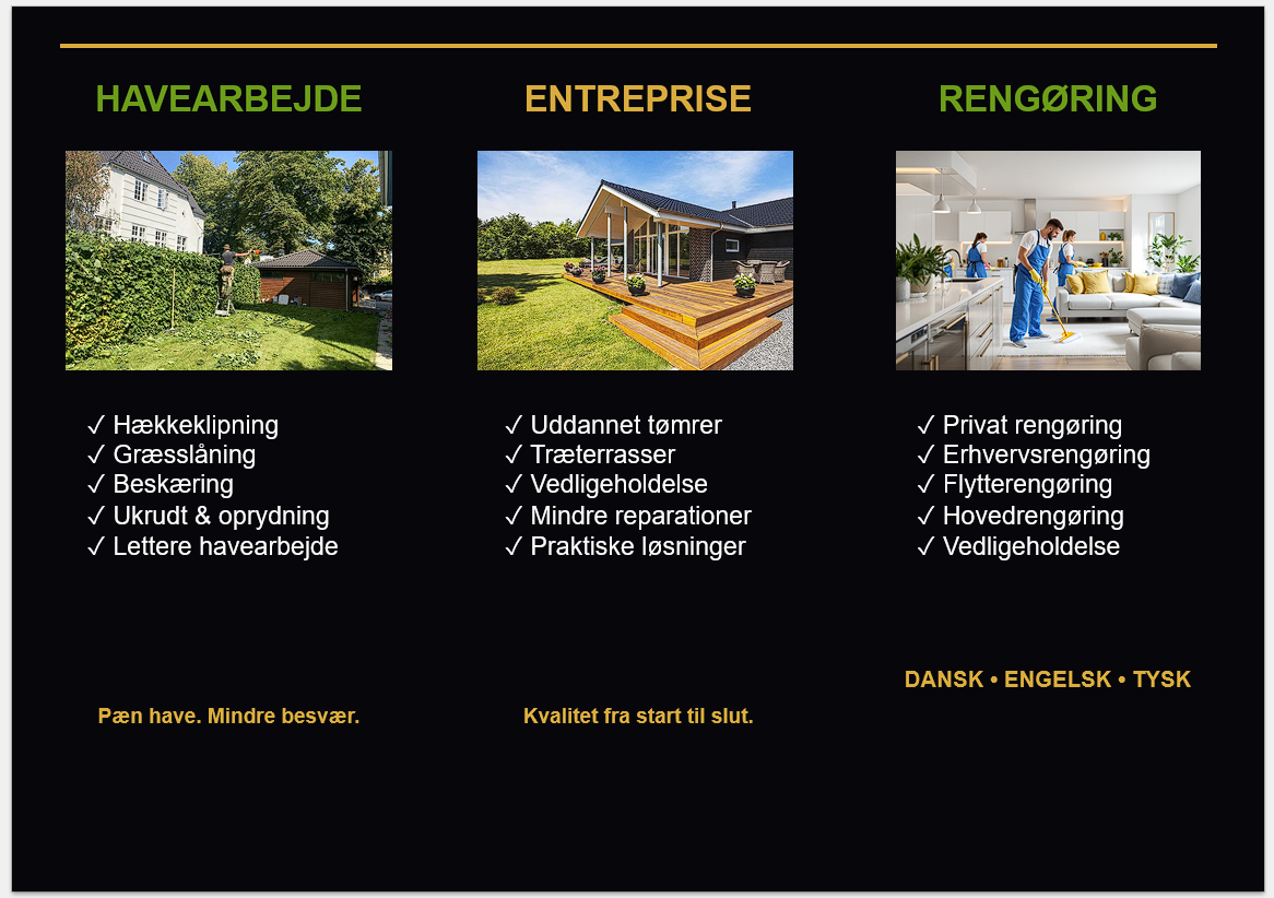MM Have & Entreprise i arbejde